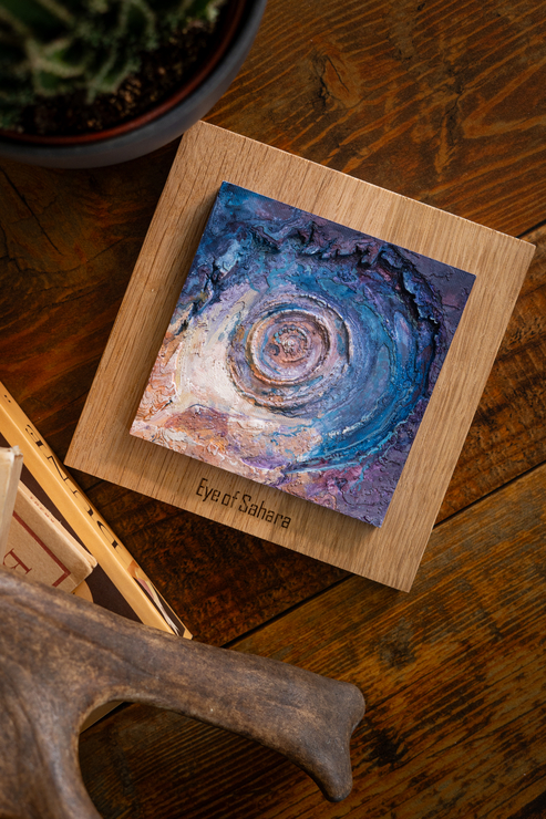 Eye_of_Sahara_makieta_1 Eye of Sahara makieta malowany szczyty górskie prezent dla miłośników gór