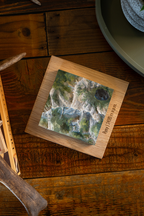 Rysy makieta malowany szczyty górskie prezent dla miłośników gór