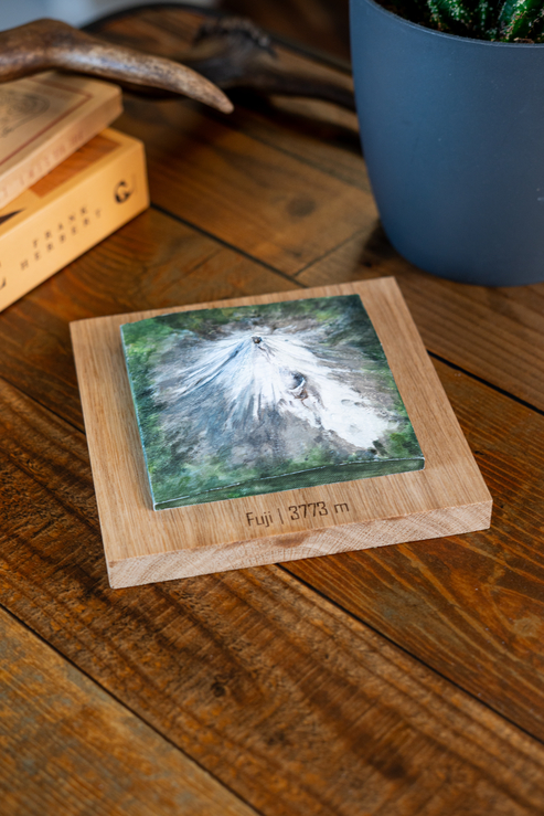 Fuji makieta malowany szczyty górskie prezent dla miłośników gór