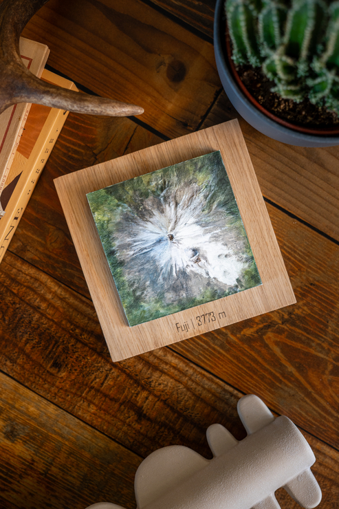 Fuji_makieta_1 Fuji makieta malowany szczyty górskie prezent dla miłośników gór