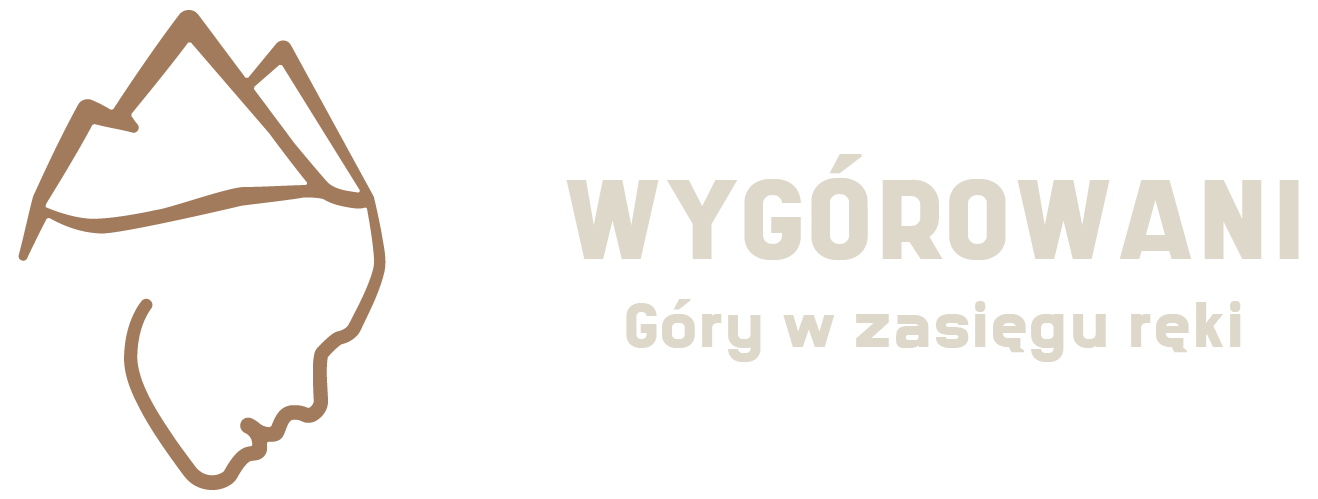 Logo wersja pozioma szczyty górskie prezent dla miłośników gór