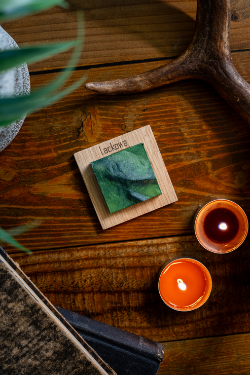 Lackowa magnes malowany szczyty górskie prezent dla miłośników gór