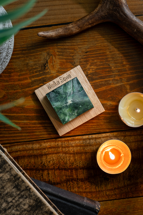 Wielka Sowa magnes malowany szczyty górskie prezent dla miłośników gór