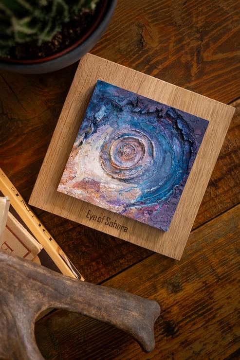 Eye of Sahara makieta malowany szczyty górskie prezent dla miłośników gór