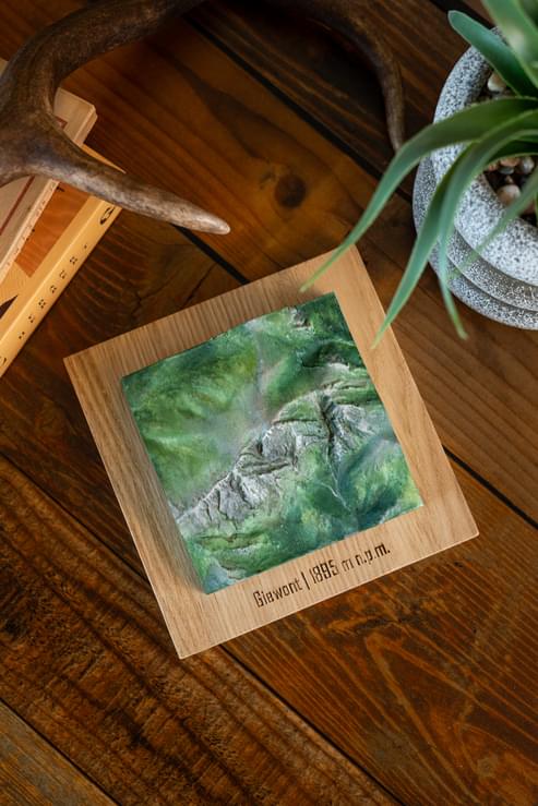 Giewont makieta malowany szczyty górskie prezent dla miłośników gór