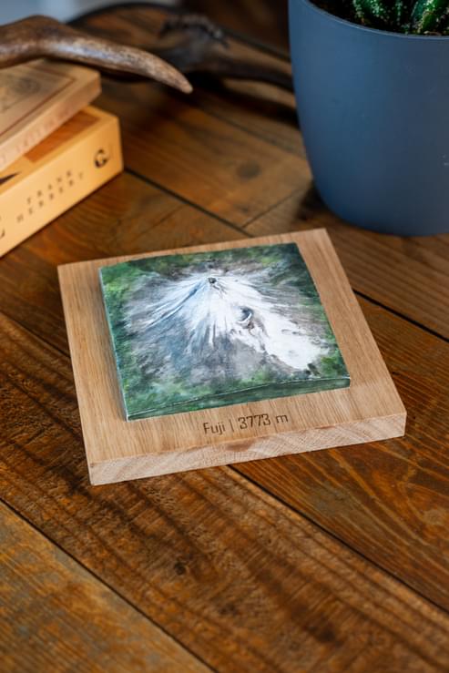 Fuji makieta malowany szczyty górskie prezent dla miłośników gór