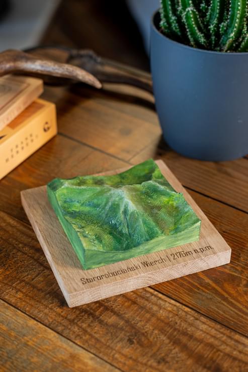 Starorobociański Wierch makieta malowany szczyty górskie prezent dla miłośników gór