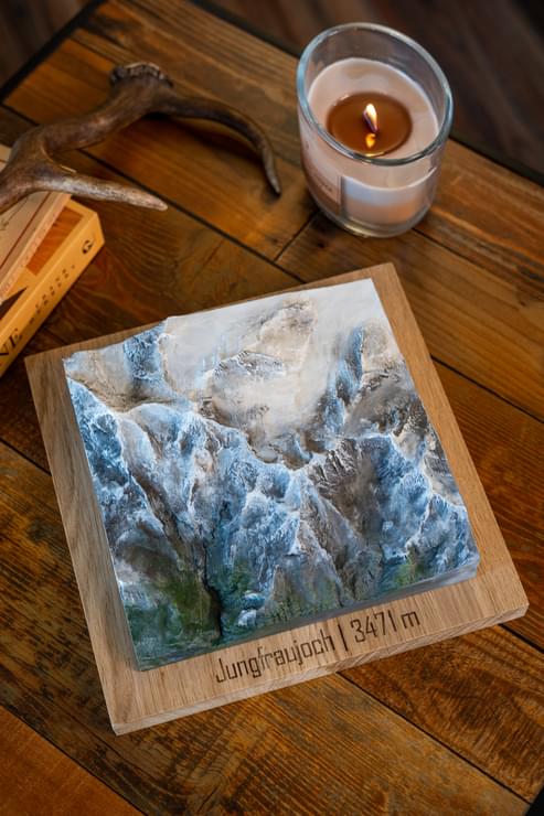 Jungfraujoch malowany szczyty górskie prezent dla miłośników gór