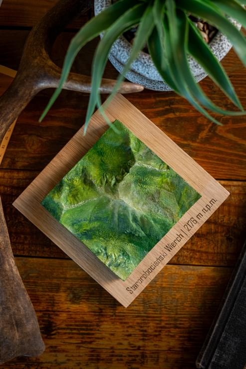 Starorobociański Wierch makieta malowany szczyty górskie prezent dla miłośników gór