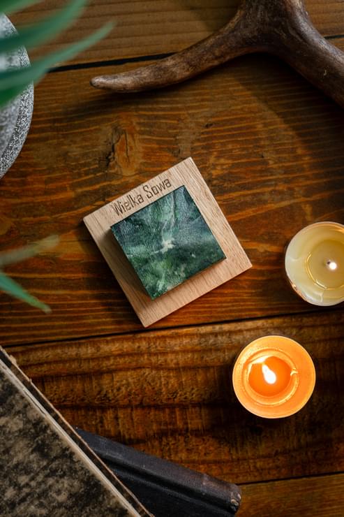 Wielka Sowa magnes malowany szczyty górskie prezent dla miłośników gór